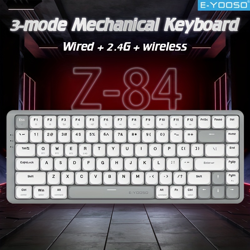Gaming Keyboard E Yooso - E-YOOSO 트라이 모드 2.4G 무선/블루투스/유선 기계식