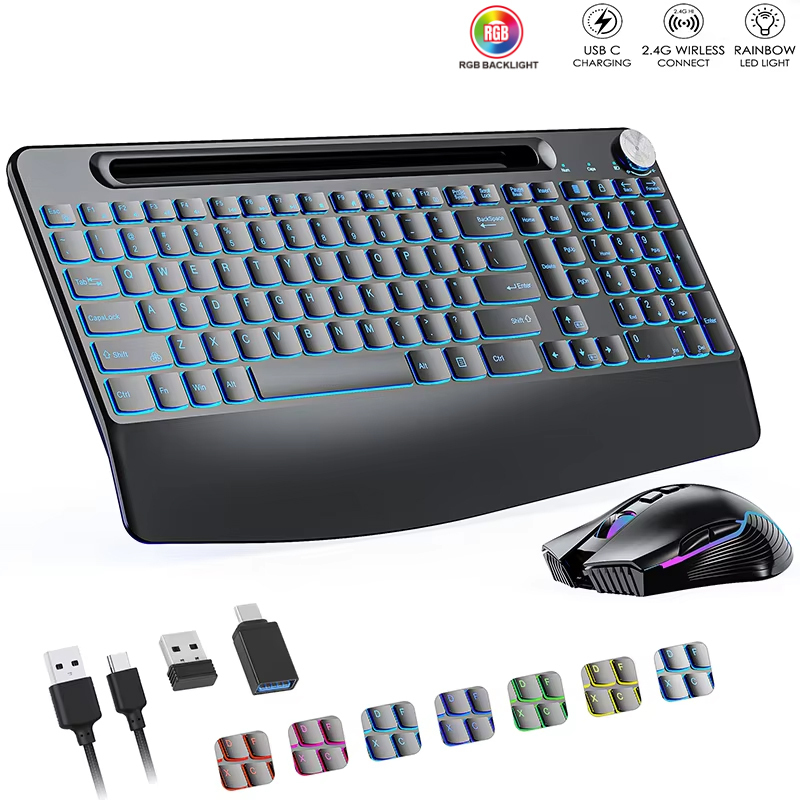 Gaming Keyboard Mouse Set - 2.4G & C 타입 무선 키보드