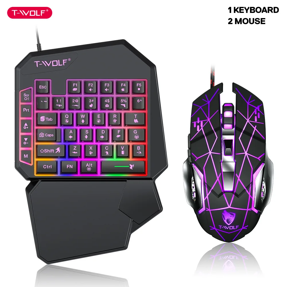 Gaming Keyboard Mobile - T-WOLF TF900 한 손으로 키보드 왕좌