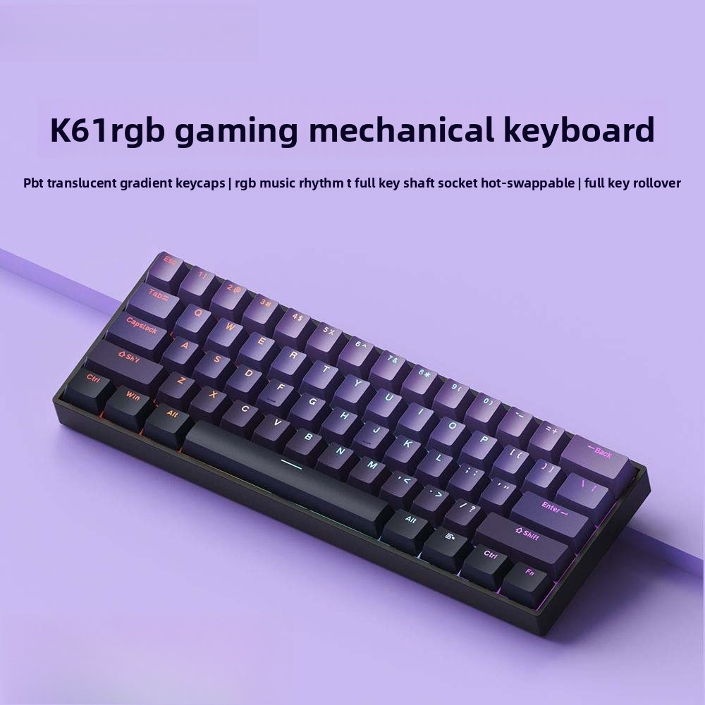 Gaming Keyboard Mobile - 60% 무선 블루투스 2.4G 기계식 키보드
