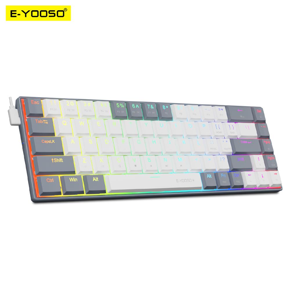 Gaming Keyboard E Yooso - E-YOOSO A68 RGB 미니 슬림 USB