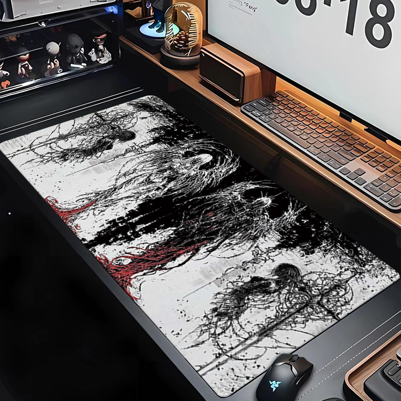 Gaming Keyboard And Mouse Pad - 다크 엔젤 아트 디자인 대형 사이즈
