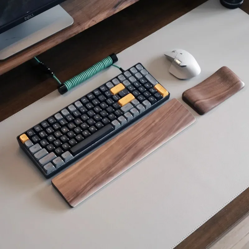Wrist Rest Wood - 호두나무 팜 레스트 기계식 키보드 액세서리,