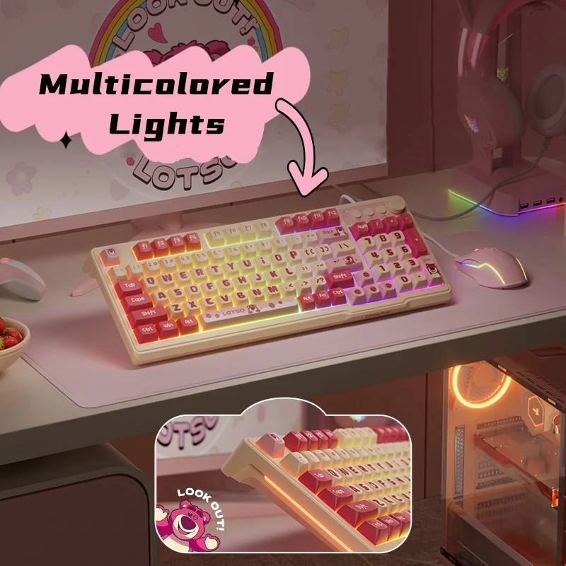 Gaming Keyboard Mouse Set - Lotso 키보드 2.4G 무선 게임 키보드