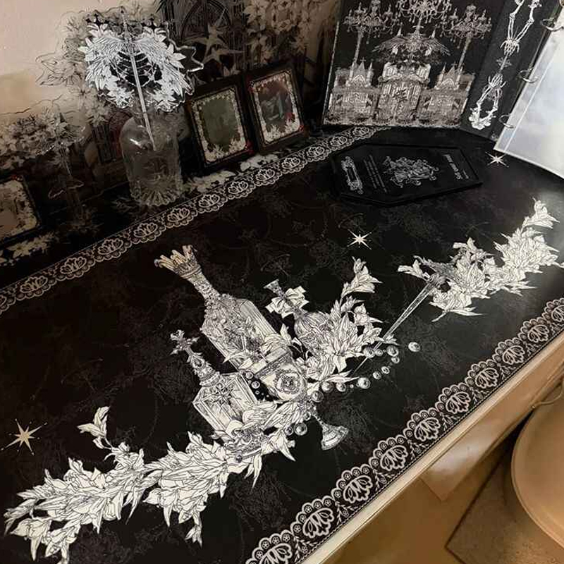 Gaming Keyboard And Mouse Pad - 디바인 렐름 고딕 건축 마우스 패드