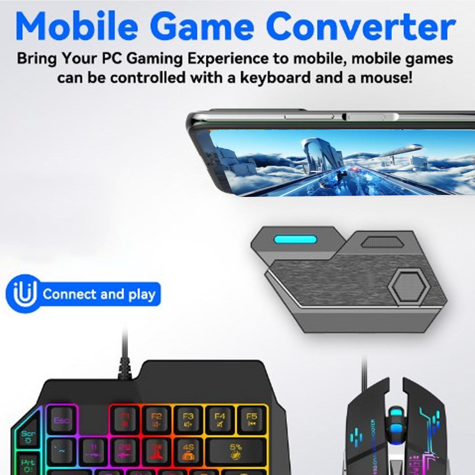 Gaming Keyboard Mobile - 모바일 게임 콤보 팩 블루투스 연결