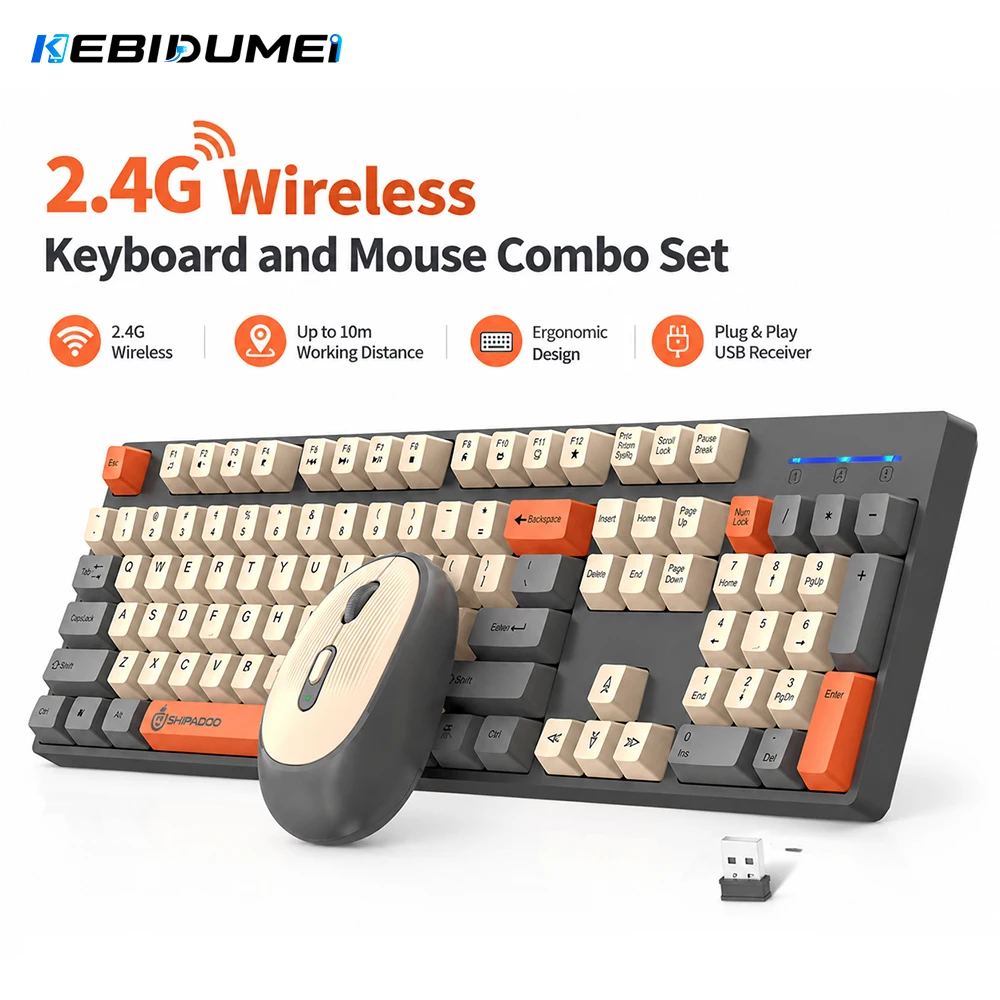 Gaming Keyboard Mouse Set - KEBIDUMEI 2.4G 무선 키보드 및 마우스