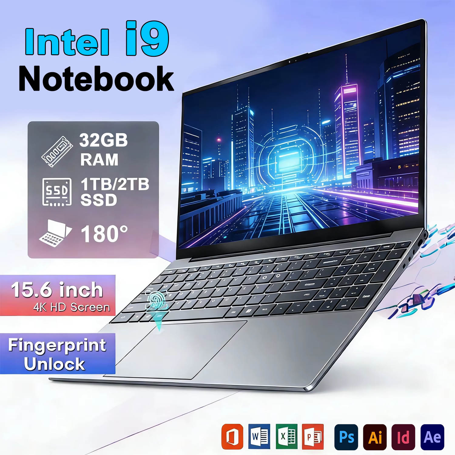 Gaming Keyboard 2026 - 2026 신형 15.6인치 휴대용 노트북 인텔