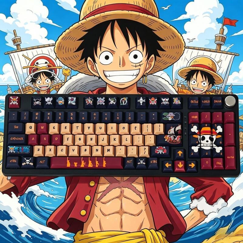 Gaming Keyboard He - 반다이 원피스 몽키 D. 루피 키캡