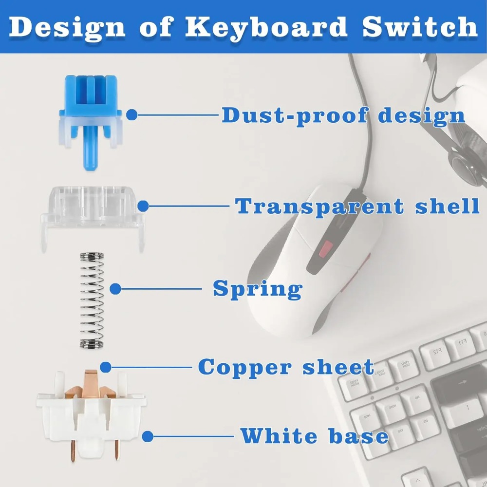 1-150Pcs 3 핀 DIY 기계식 키보드 스위치 블 - Keyboard Gaming Blue Switch 리뷰 및 가격