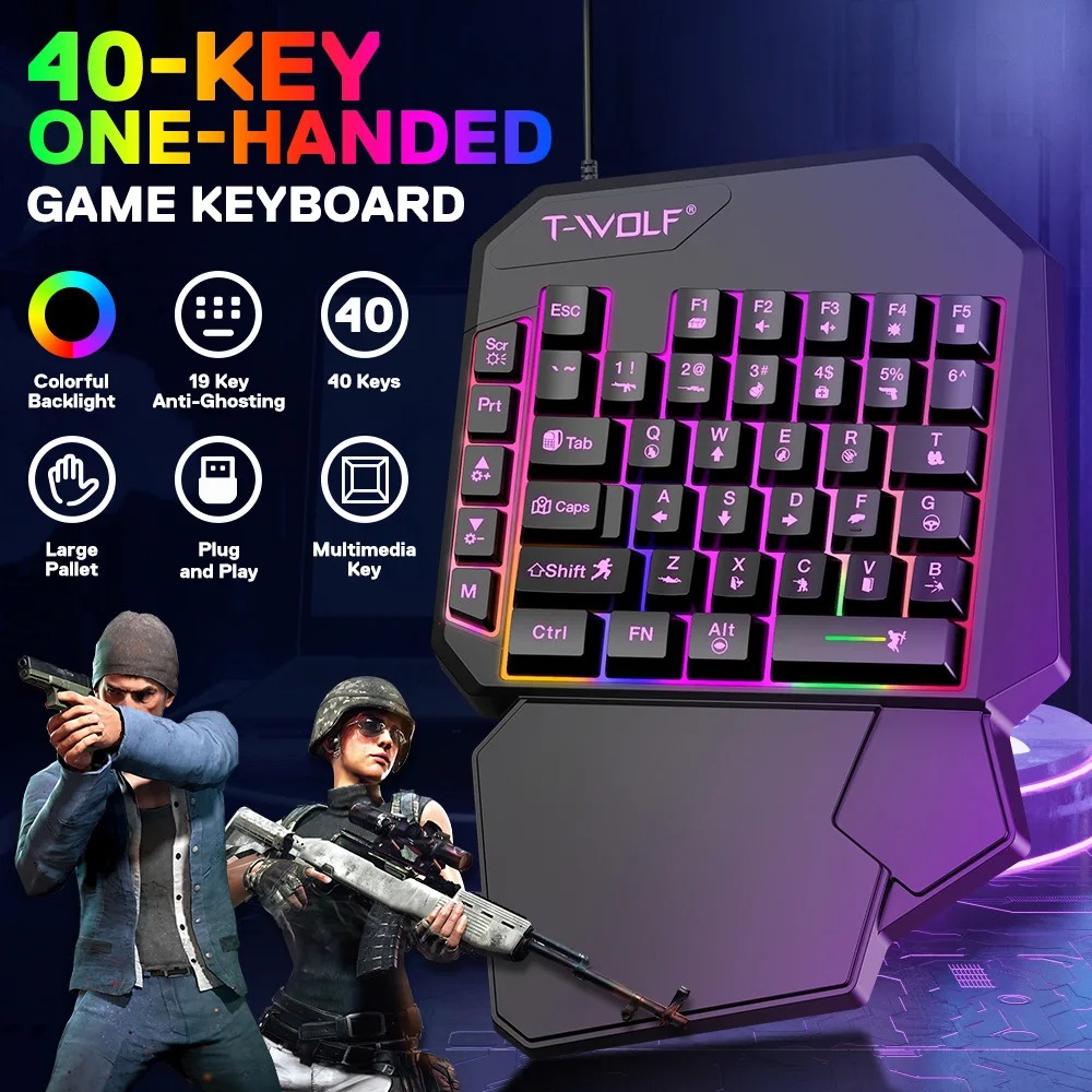 5 in 1 RGB 게이밍 키보드 마우스 콤보 한손 컨 - Gaming Keyboard And Mouse For Xbox 리뷰 및 가격