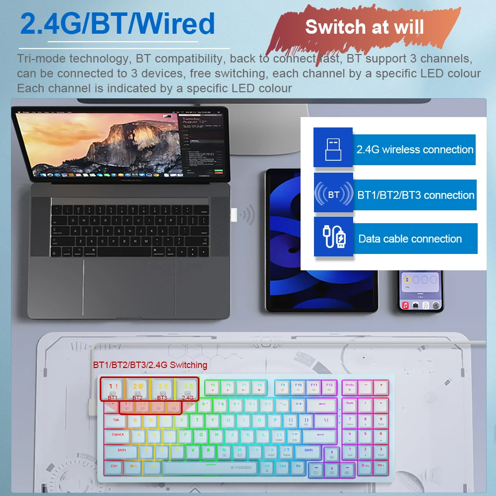 E-YOOSO Z94 RGB 기계식 게임용 키보드 지원 - Gaming Keyboard E Yooso 리뷰 및 가격