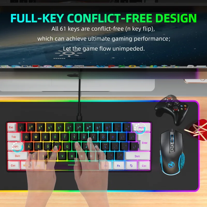 키보드 및 마우스 60% 컴퓨터 게임용 콤보 키트 PC - Gaming Keyboard And Mouse For Xbox 리뷰 및 가격