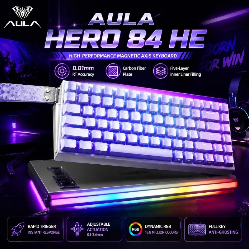 AULA HERO84 마그네틱 게이밍 기계식 키보드 래 - Gaming Keyboard He 리뷰 및 가격