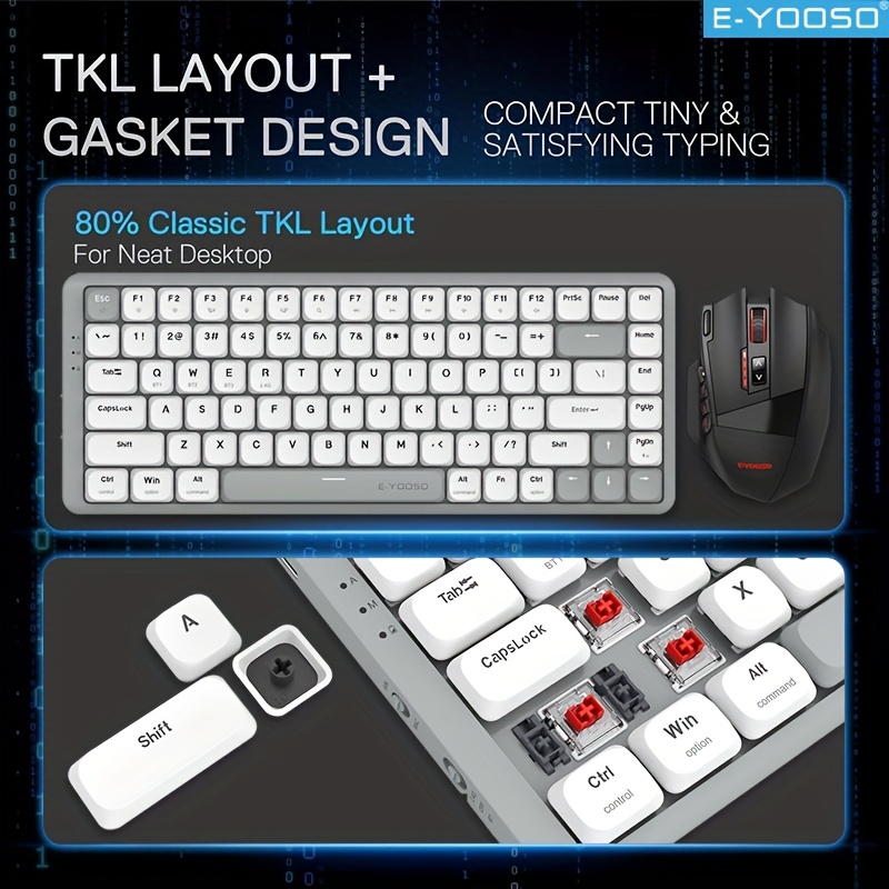 E-YOOSO 트라이 모드 2.4G 무선/블루투스/유선 - Gaming Keyboard E Yooso 리뷰 및 가격