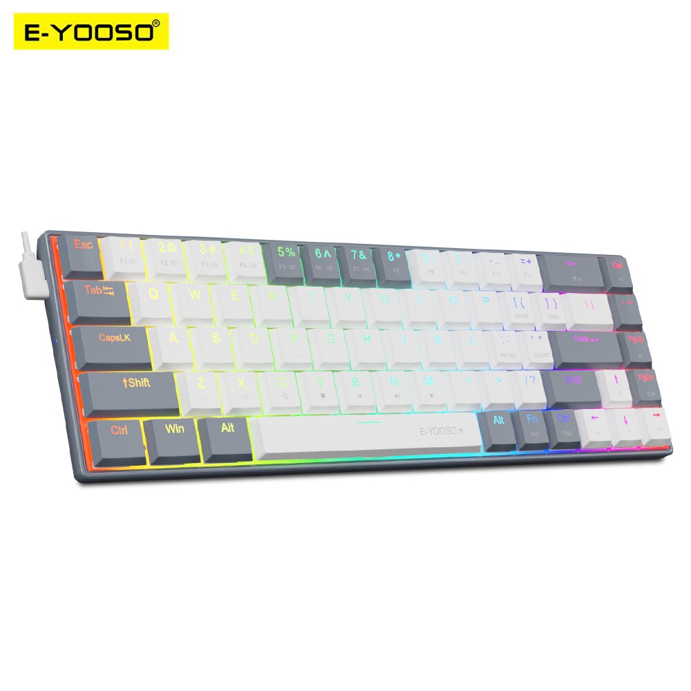E-YOOSO RGB 미니 슬림 USB 유선 기계식 게 - Gaming Keyboard Mobile 리뷰 및 가격