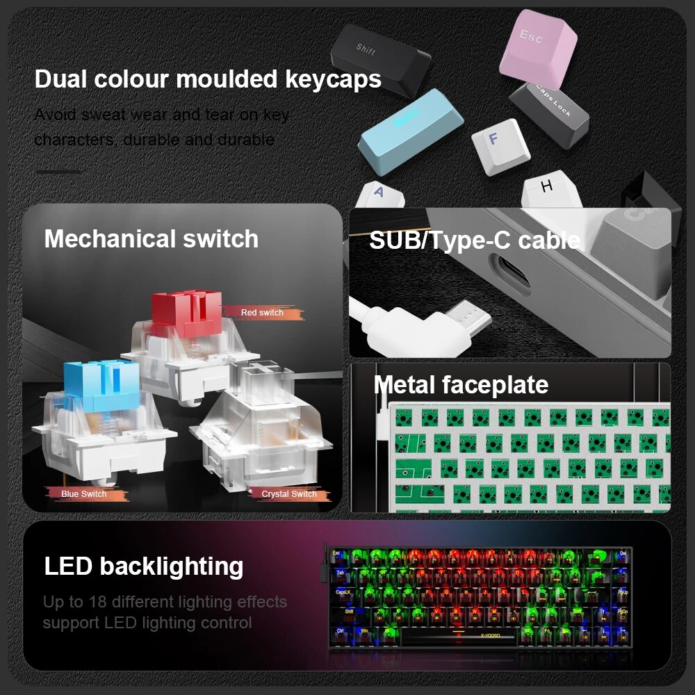 E-YOOSO USB 미니 슬림 기계식 게임용 유선 키 - Gaming Keyboard E Yooso 리뷰 및 가격