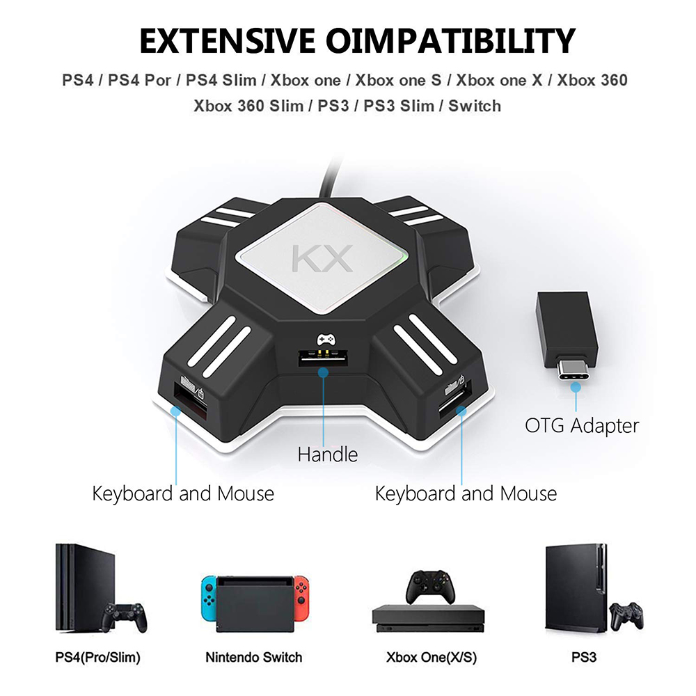 PS4 컨트롤러용 KX 어댑터 PS5 게임용 키보드 마 - Gaming Keyboard And Mouse For Xbox 리뷰 및 가격