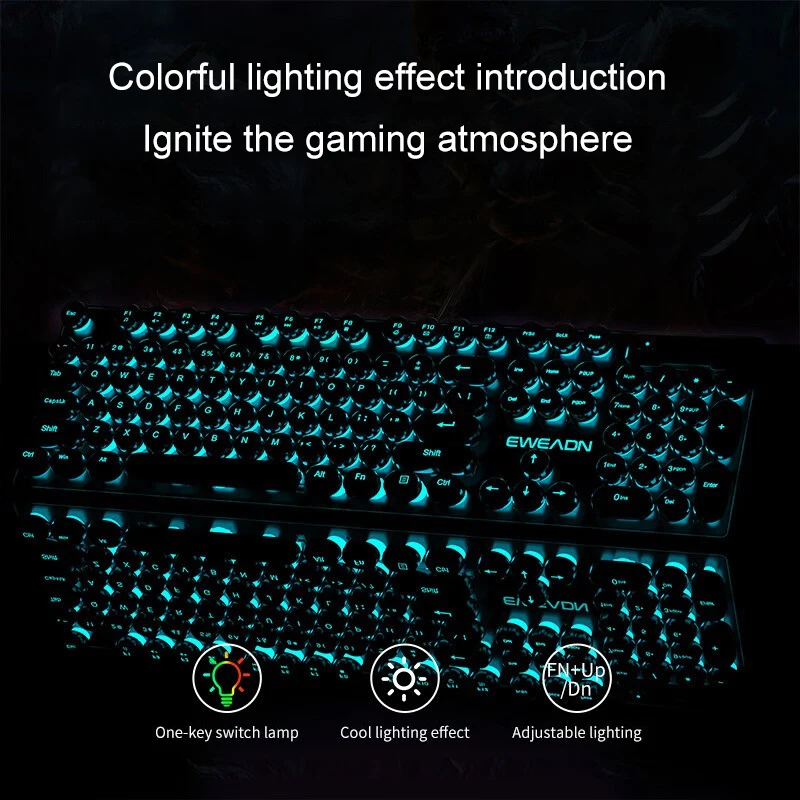 레트로 펑크 기계식 느낌 키보드 마우스 세트 유선 무선 - Gaming Keyboard Wireless 리뷰 및 가격