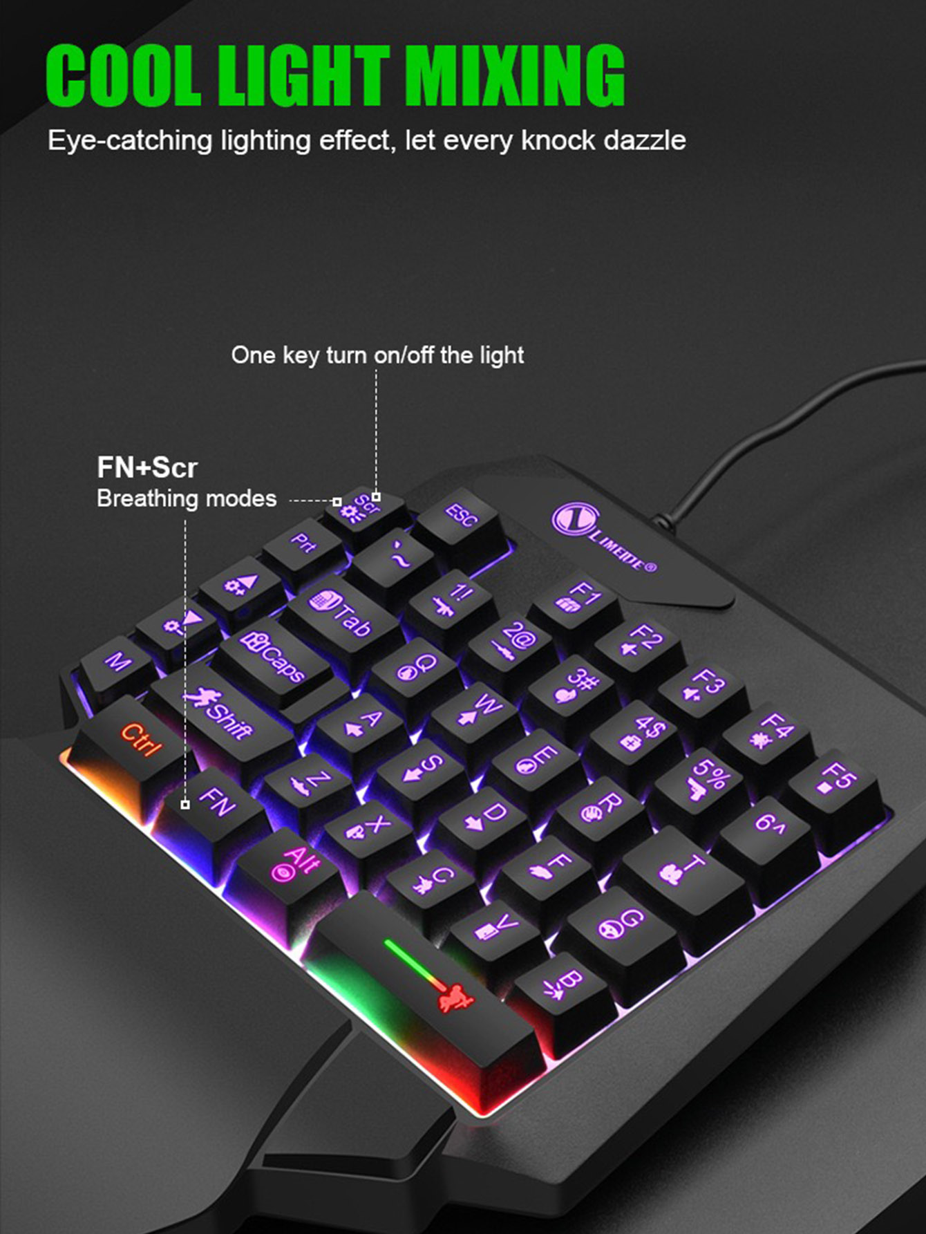기계식 한손용 라이트 게임 유선 키보드, 라듐 각인 문 - Gaming Keyboard And Mouse For Xbox 리뷰 및 가격