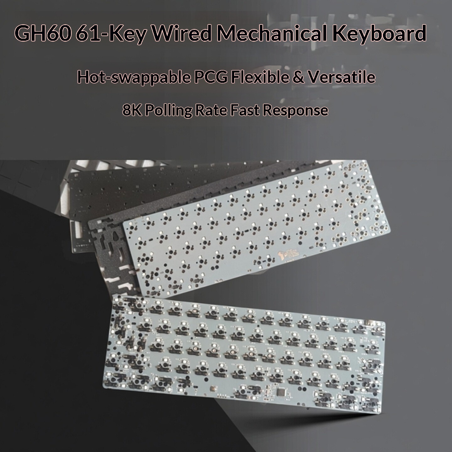 GH60 키보드 PCB 맞춤형 유선 싱글 모드 핫 스왑 - Hot Swap Pcb 리뷰 및 가격
