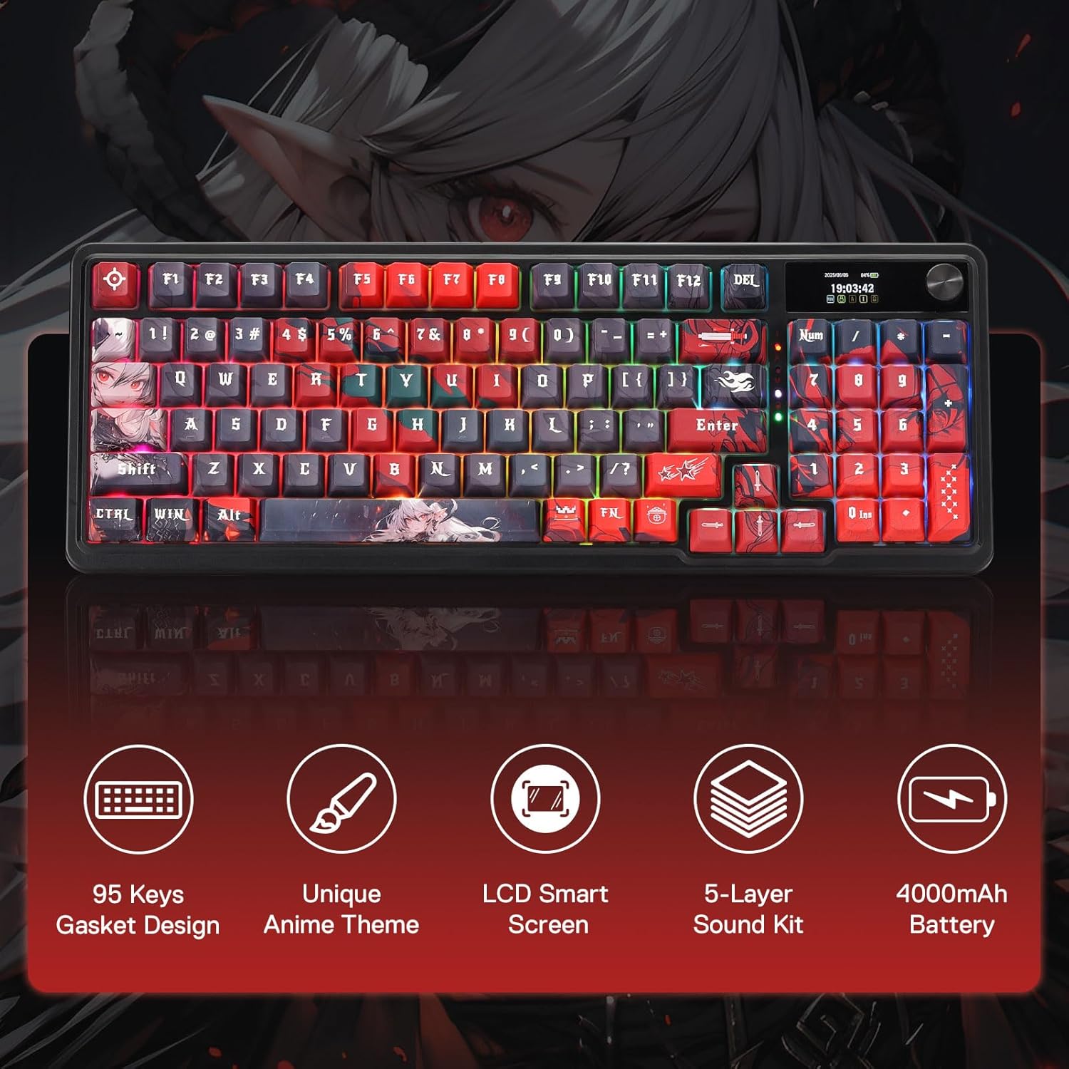 레드래곤 무선 개스킷 게이밍 키보드 (하이프 스크린 & - Gaming Keyboard Mobile 리뷰 및 가격