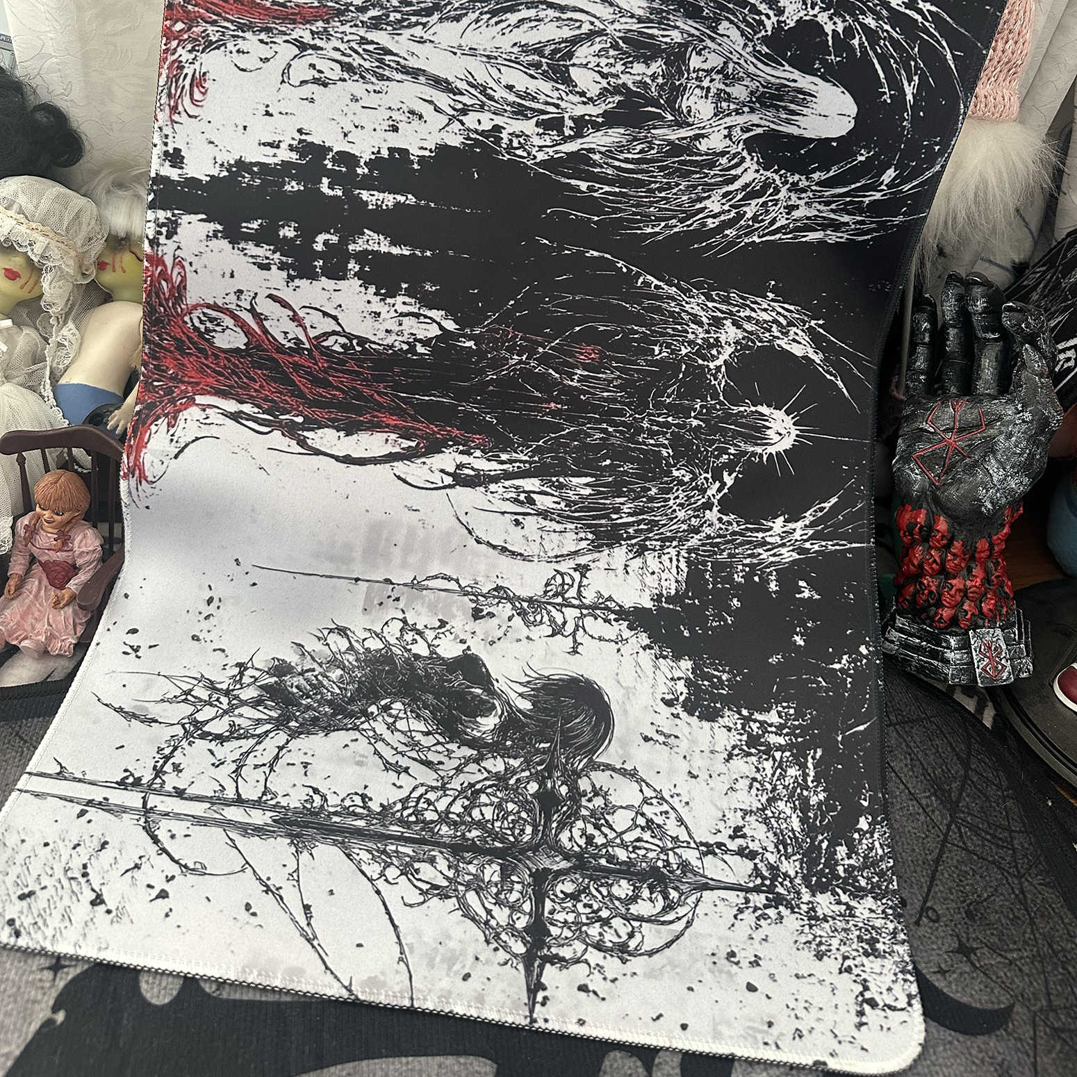 다크 엔젤 아트 디자인 대형 사이즈 미끄럼 방지 고무  - Gaming Keyboard And Mouse Pad 리뷰 및 가격