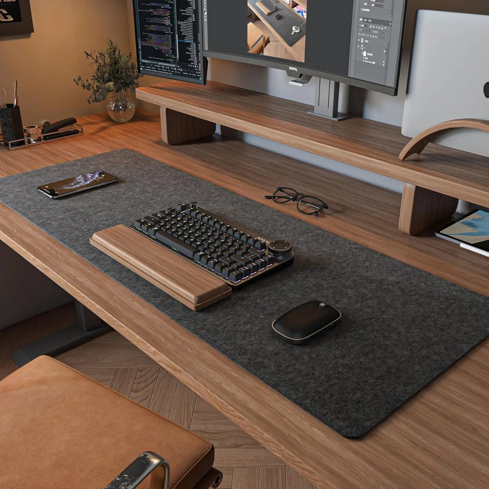 펠트 데스크 매트 컴퓨터 매트 (31.5x15.7인치) - Gaming Keyboard And Mouse Pad 리뷰 및 가격