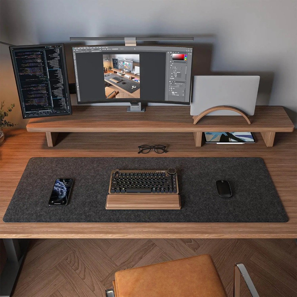 펠트 데스크 매트 컴퓨터 매트 (31.5x15.7인치) - Gaming Keyboard And Mouse Pad 리뷰 및 가격