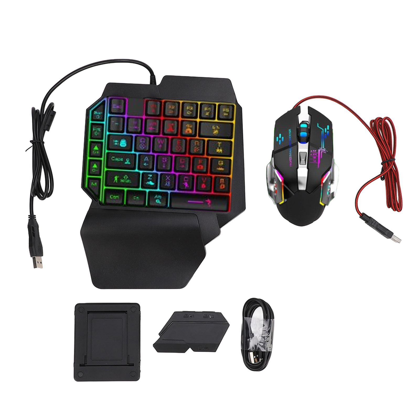 키보드 마우스 변환기 세트 반응형 한 손 키보드 마우스 - Gaming Keyboard Mouse Set 리뷰 및 가격