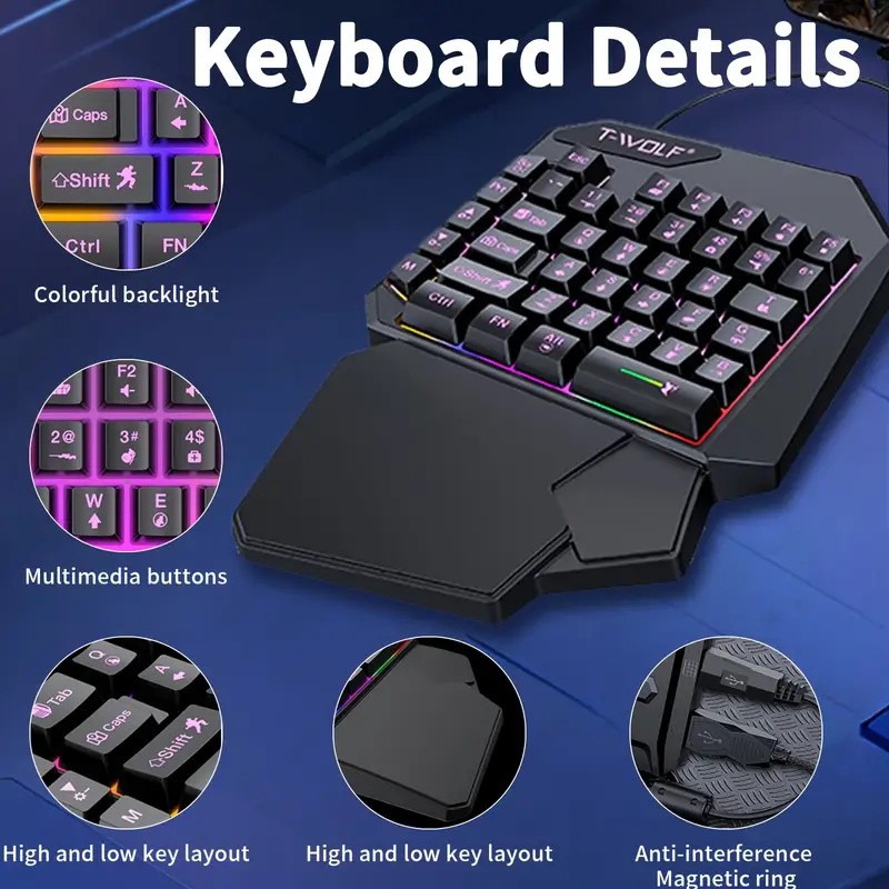 2-in-1 게이밍 키보드 및 마우스 콤보, RGB 백 - Gaming Keyboard And Mouse For Xbox 리뷰 및 가격