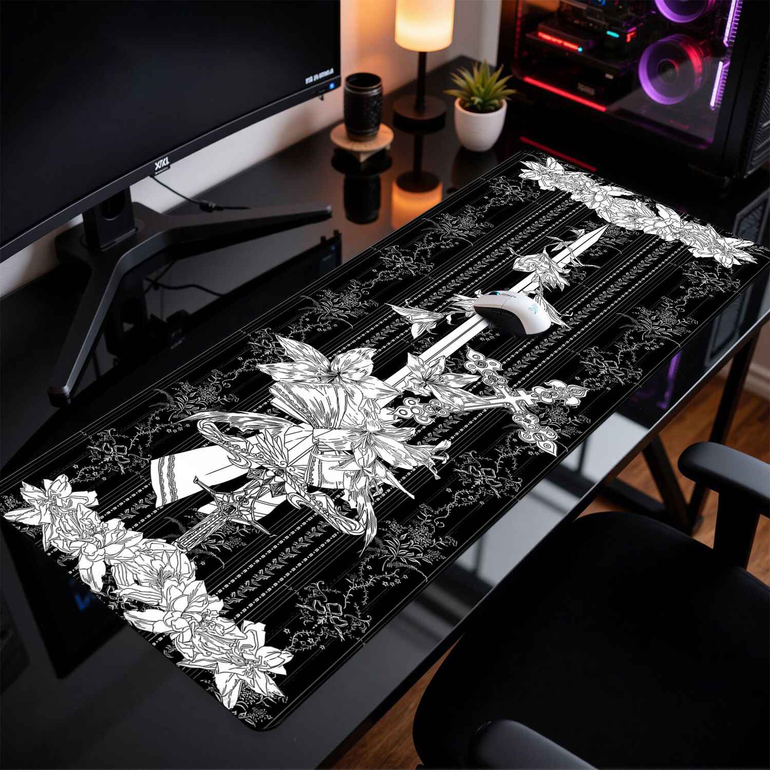 디바인 렐름 고딕 건축 마우스 패드 초대형 다크 블랙  - Gaming Keyboard And Mouse Pad 리뷰 및 가격