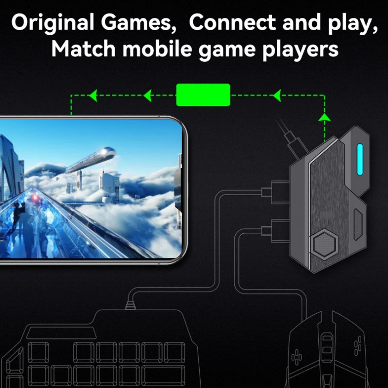 모바일 게임 콤보 팩 블루투스 연결 단일 핸드 키보드  - Gaming Keyboard Mobile 리뷰 및 가격