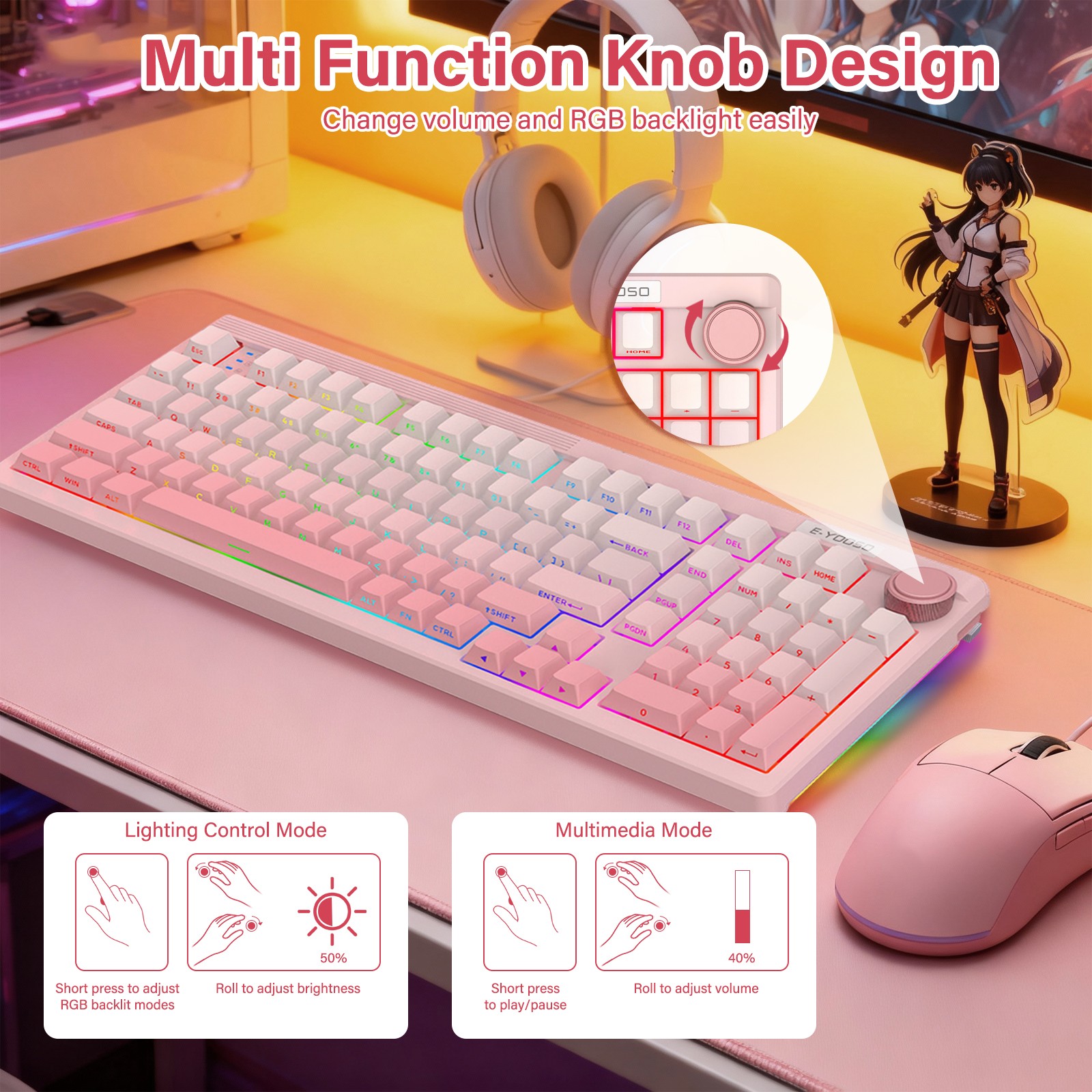 E-YOOSO 98키 유선 트라이 모드 게이밍 기계식  - Gaming Keyboard E Yooso 리뷰 및 가격