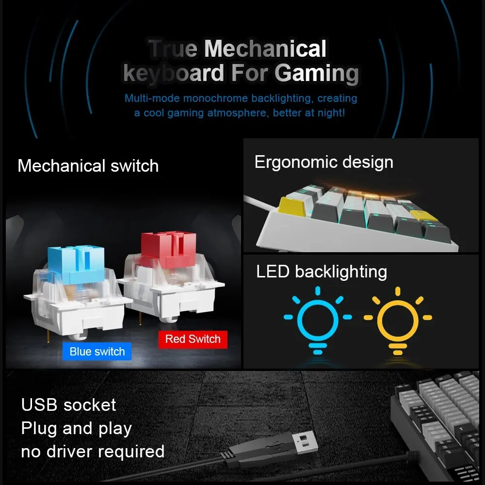 E-YOOSO Z14 USB 기계식 게임 유선 키보드  - Gaming Keyboard E Yooso 리뷰 및 가격
