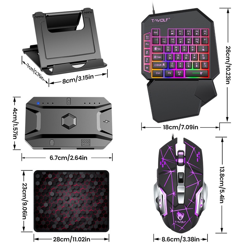 T-Wolf Tf950 5 in 1 한손 게이밍 키보드 - Gaming Keyboard And Mouse For Xbox 리뷰 및 가격