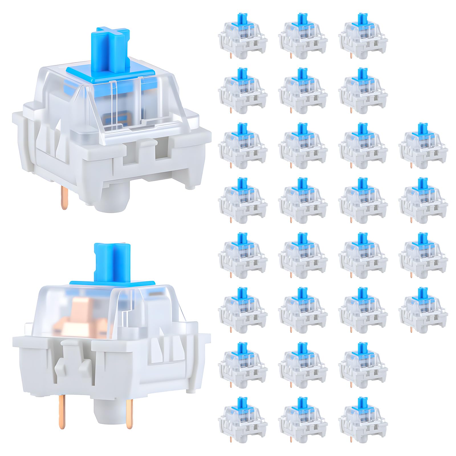 30 PCS 기계식 키보드 스위치 3 핀 블루 키보드  - Keyboard Gaming Blue Switch 리뷰 및 가격