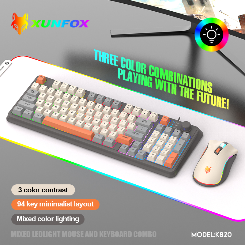 K820 USB 유선 게임 키보드 마우스 세트 조명 데 - Gaming Keyboard And Mouse For Xbox 리뷰 및 가격