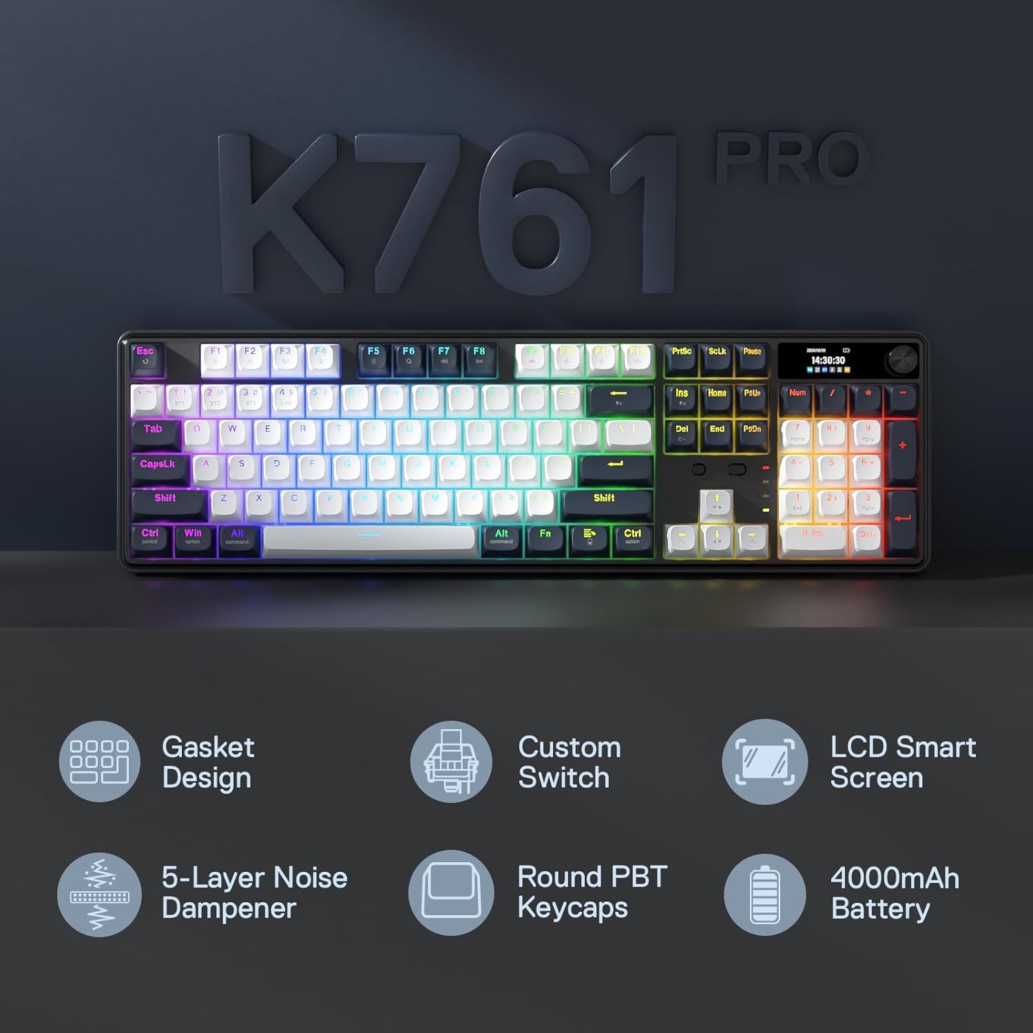 레드래곤 K761 무선 개스킷 게이밍 하이프 스크린 & - Gaming Keyboard Mobile 리뷰 및 가격