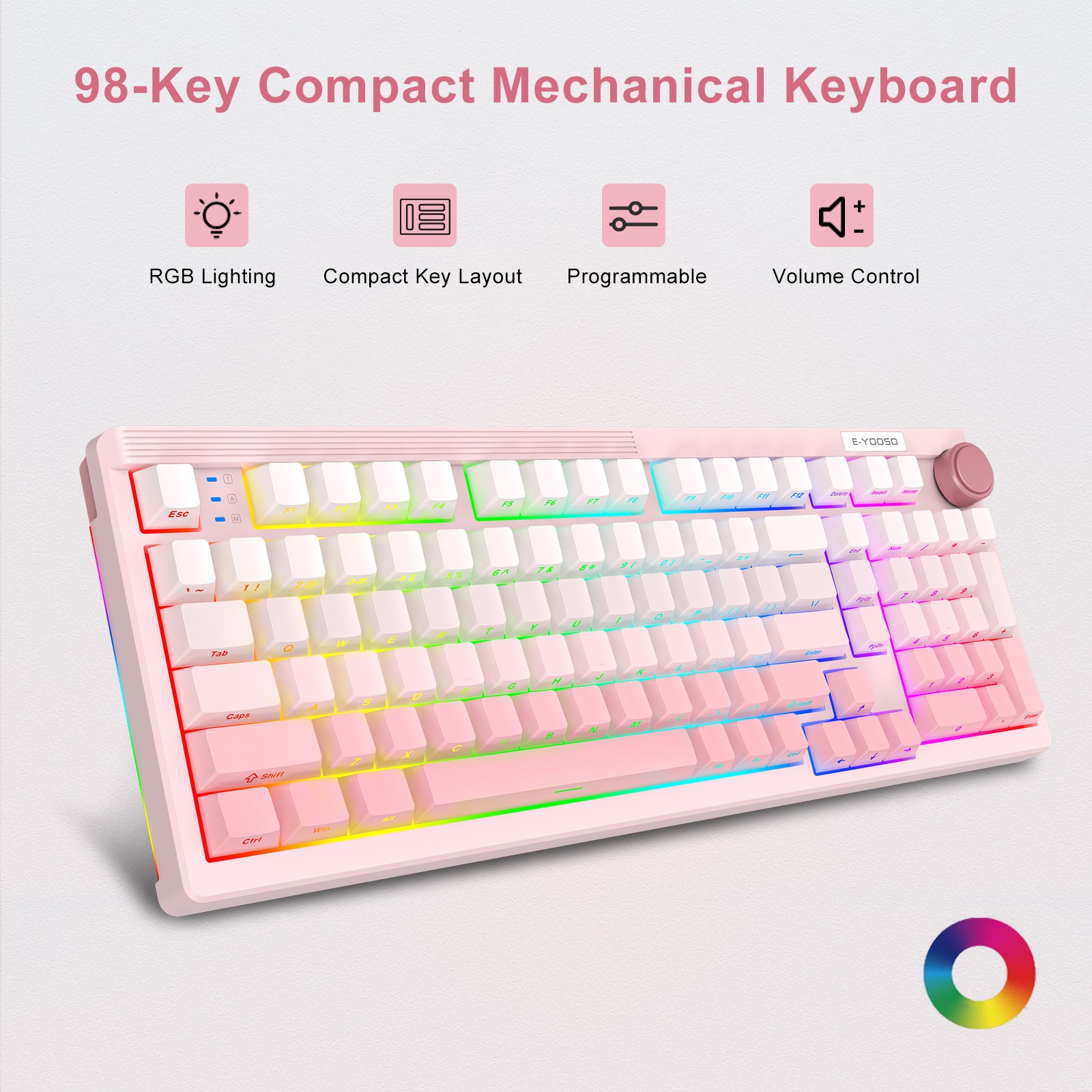 E-YOOSO 98키 기계식 키보드 3모드 블루투스 2 - Gaming Keyboard E Yooso 리뷰 및 가격