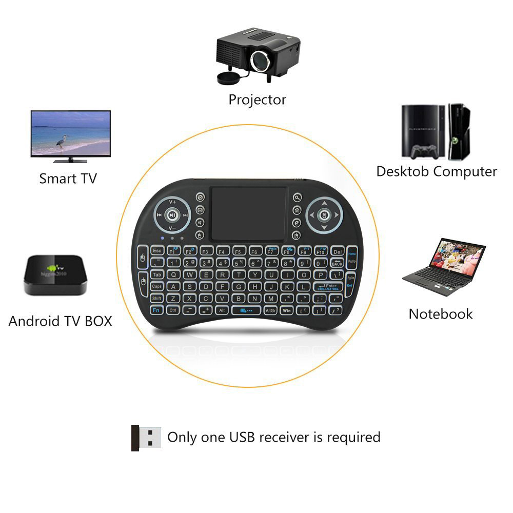 백라이트 미니 무선 키보드 터치 패드가있는 프랑스어 A - Gaming Keyboard Mobile 리뷰 및 가격