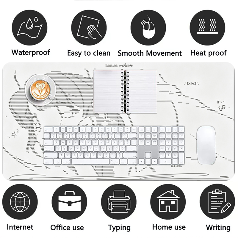 1Pcs 가죽 마우스 패드 애니메이션 엔젤 소녀 Y2k - Gaming Keyboard And Mouse Pad 리뷰 및 가격